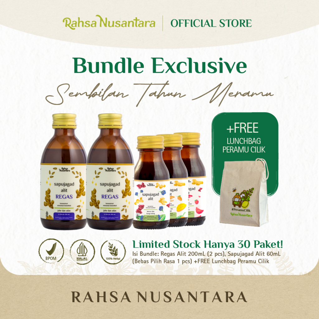 

Bundle 9th Meramu by Rahsa Nusantara | Exclusive Regas Alit Free Lunchbag
