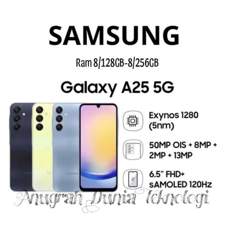 SAMSUNG A25 5G 8/256GB BERGRANSI  FULLSET 8/128GB7