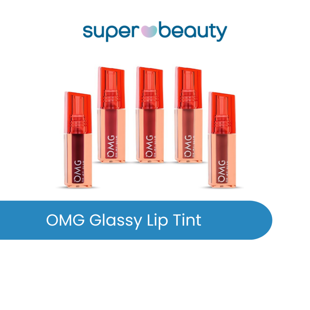 OMG Glassy Lip Tint -  Lip Tint Warna Intense Tahan 12 Jam