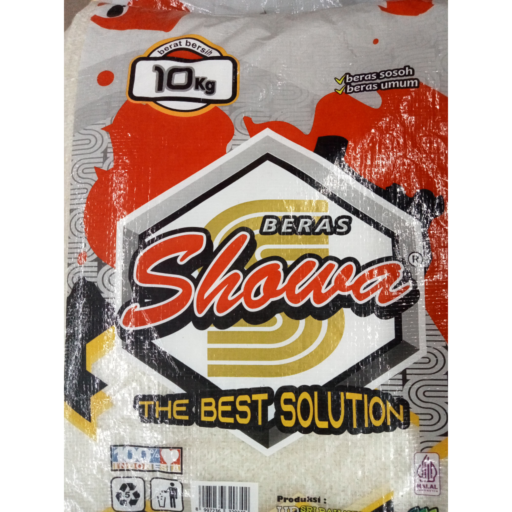 

Beras Showa Kemasan 10KG Putih Bersih Enak Tanpa Bahan Pengawet