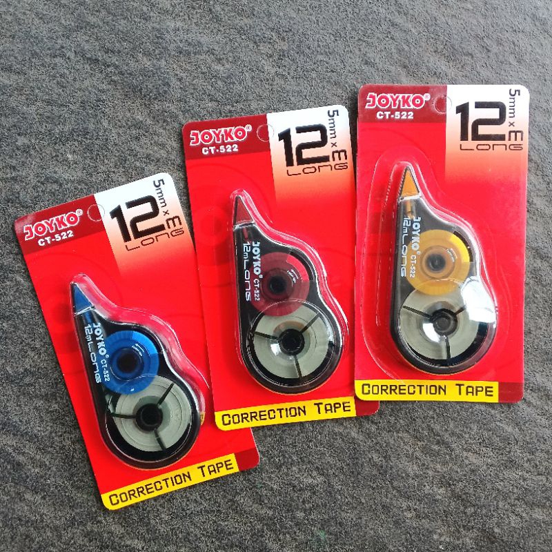

Ay00! TIPE-X Kertas Correction Tape Joyko CT-522 12 Meter ( 12 Pcs )