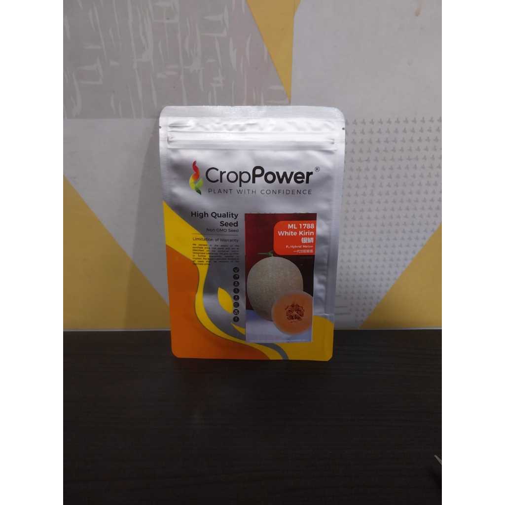 ORI Biji Benih Melon White Kirin F1 Premium - Bibit Melon Sweet Net Lavender Renyah Berdaging Kuning