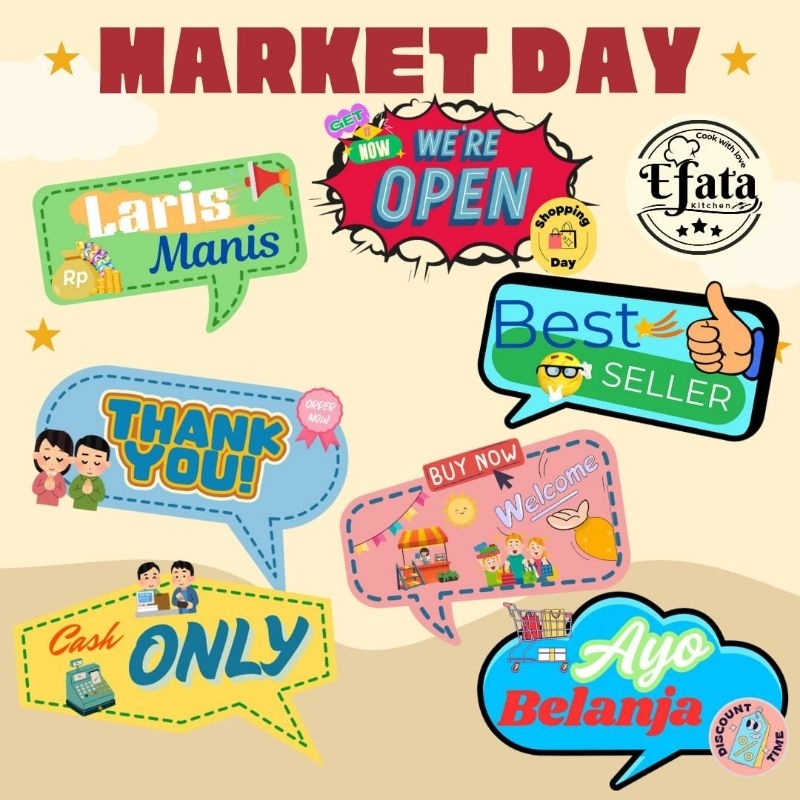 Photo Props Market Day, assesories Market Day, Photo Booth