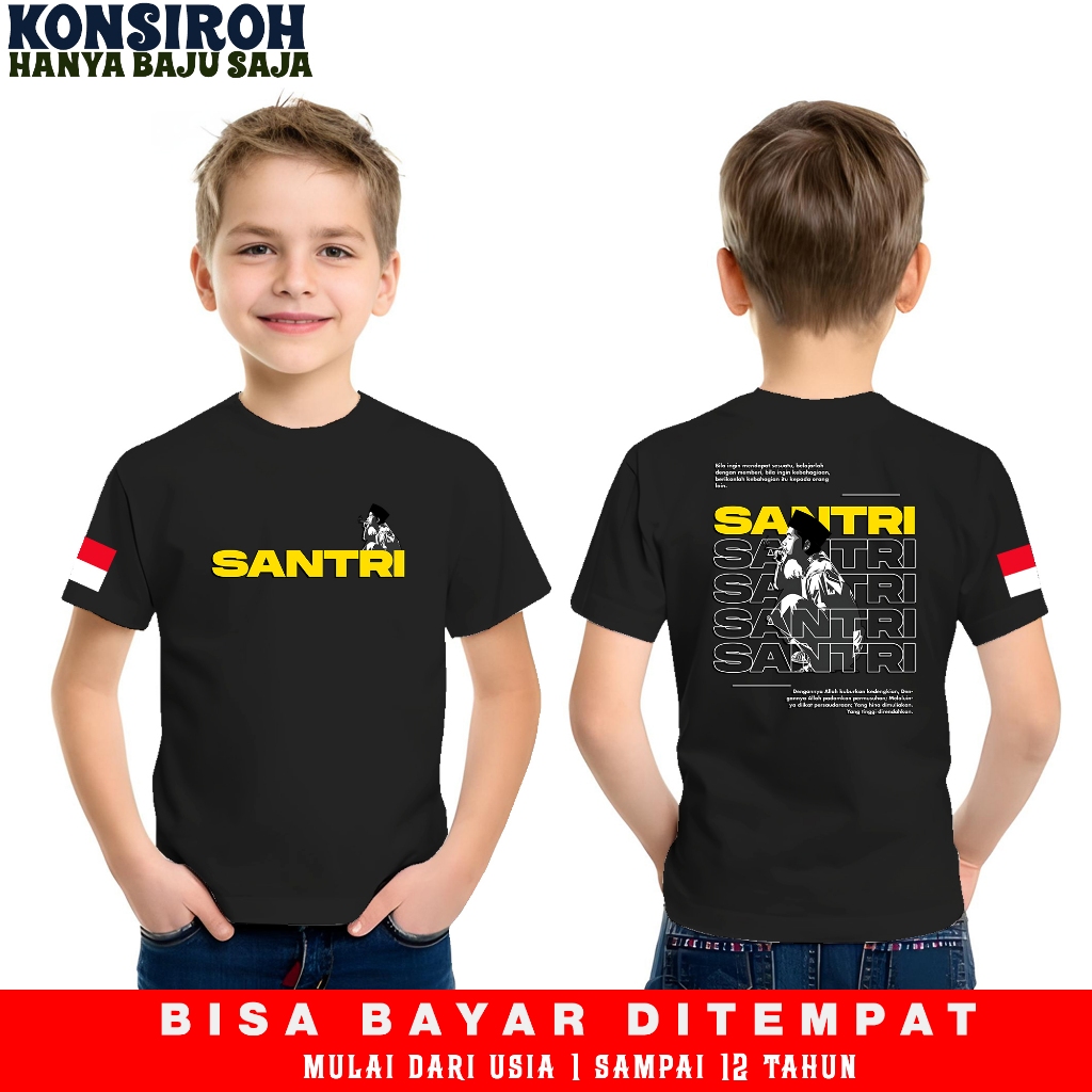Baju Kaos Nyantri Keren Baju Anak Santri Keren Viral Kaos Kata-Kata Anak Santri