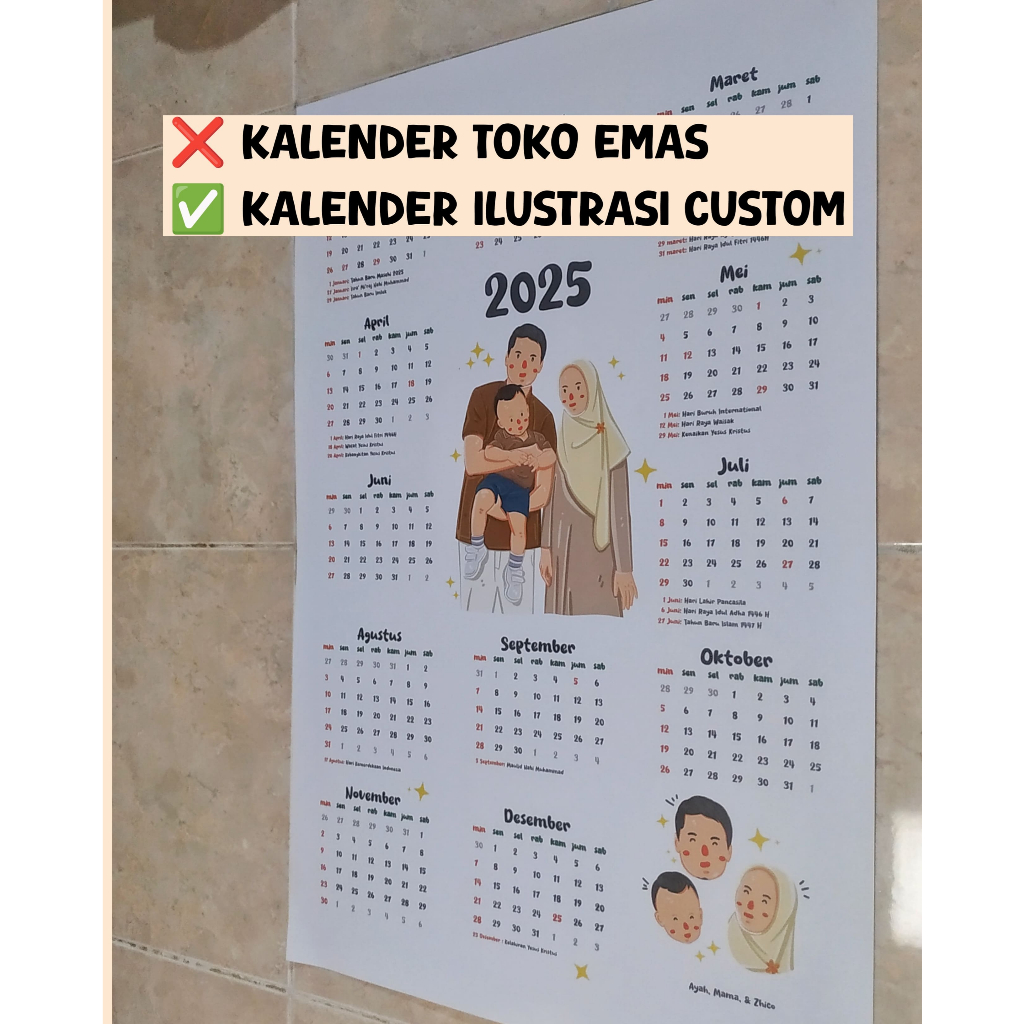 

Kalender Poster 2025, Kalender Custom Ilustrasi 2025