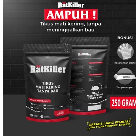RatKiller Racun Tikus Mati Kering Tanpa Bau / Umpan Pembasmi Tikus
