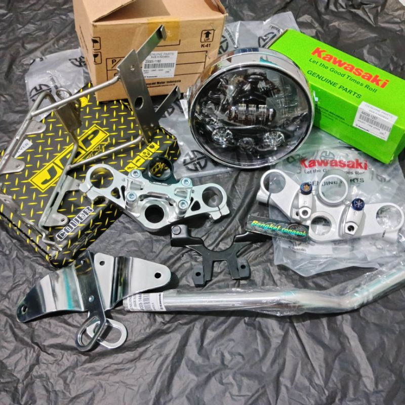 PAKET UPGRADE NINJA SS FULL ORIGINAL KAWASAKI PAKET UPGRADE NINJA SS LAMPU DAYMAKER 7 INCHI PLUS SEG