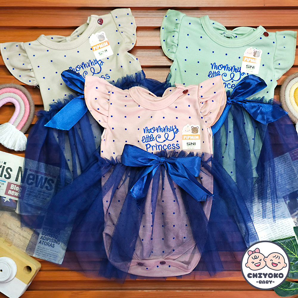 Jumper Rok Tile Mommy's Bayi Perempuan Usia 0-3 Bulan Free Sarung Kaki dan Bando Merk PIP MIM SNI
