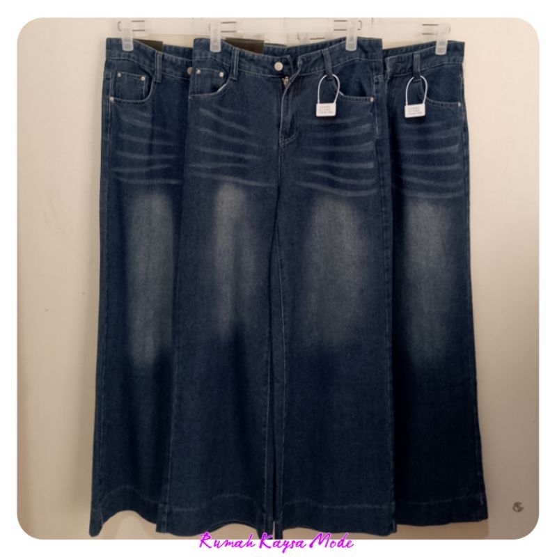 JEANS WANITA KULOT BIRU