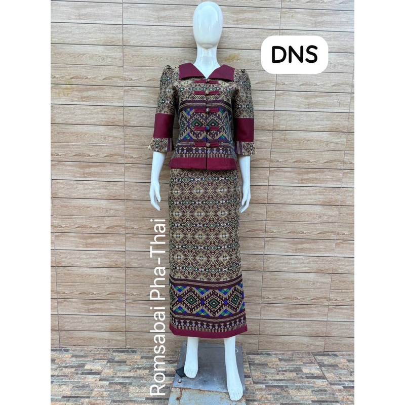 SETELAN PANJANG ROMSABAI PHAI-THAI  MADAM ROSE IMPORT ONE SET BAHAN SILK/SUTRA ETNIK ROK PECAH DELAP