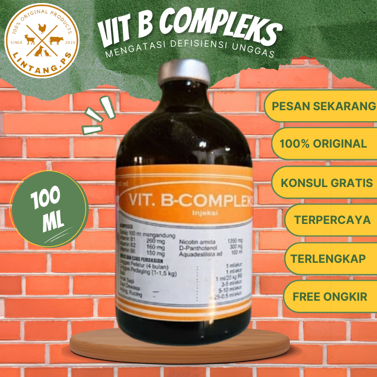 B komplek 100ml Injeksi - Vitamin B komplek Injeksi - B Plex Injeksi 100ml