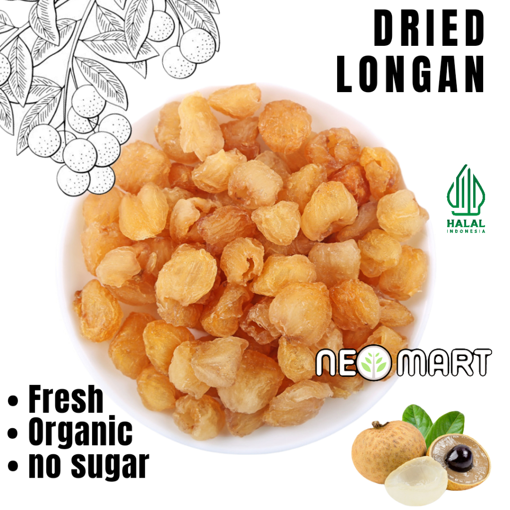

Longan Kering 100gr / Lengkeng Kering / Kui Yen Rou / Dried Lengkeng Longan Quality Premium/murah