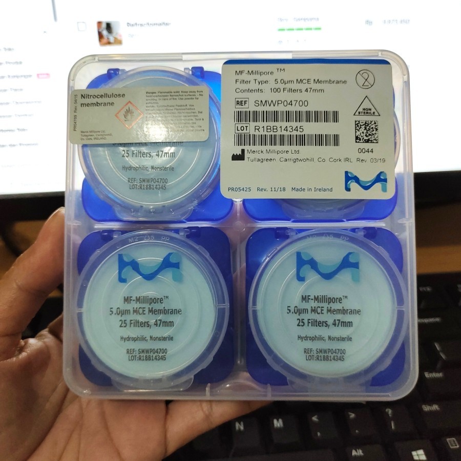 SMWP 04700 Membrane Filter MCE Pori 5 µm Diameter 47mm MF-Millipore