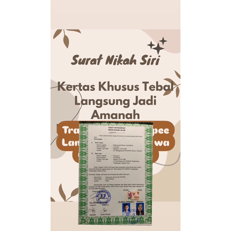 

Surat NikahSiri Aman untuk Ngekos dan Ngontrak