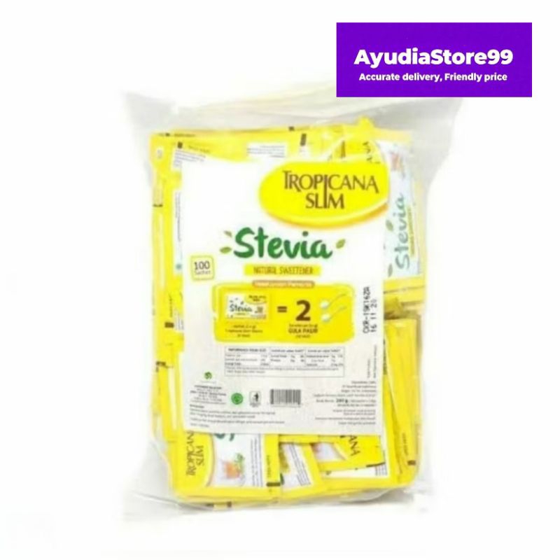 

Tropicana Slim Stevia 100 Sachet-Tropicana Slim Sweetener