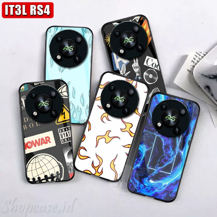 [KC13] Softcase Glass Motif Itel RS4 case glossy Itel RS4 Case Itel RS4 case Itel RS4 kesing Itel RS