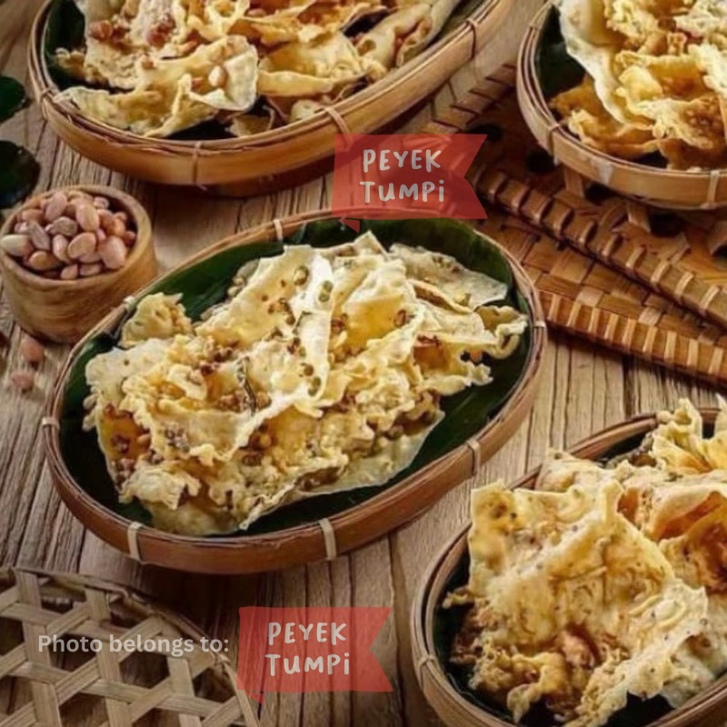 

QH PEYEK TUMPI - Rempeyek Semua Varian (JUMBO) Peyek Kacang Peyek Teri Medan Peyek Udang Rebon Peyek