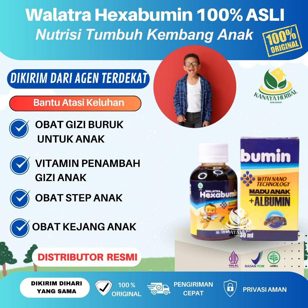 [COD] Obat Gizi Buruk Untuk Anak / Vitamin Penambah Gizi Anak - Walatra Hexabumin