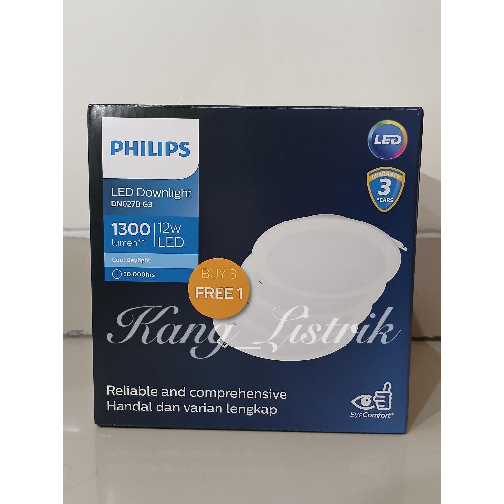 PHILIPS DOWNLIGHT DN027B PAKET G3 12W BELI 3 GRATIS 1 PHILIPS PAKET MULTIPACK DN027B G3 12WATT