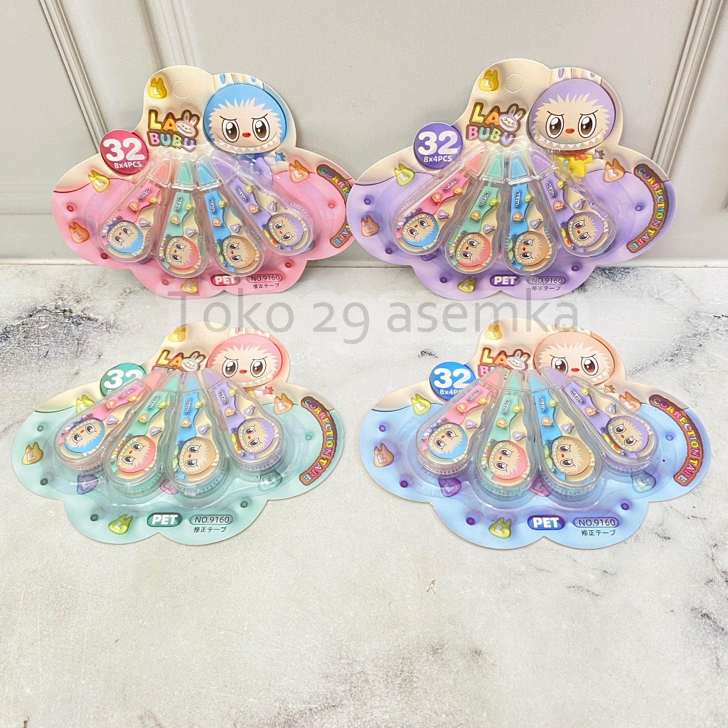 

CORRECTION TAPE 4 IN 1 LABUBU CT-1748 KARAKTER LUCU IMUT KADO UNIK ALAT-ALAT SEKOLAH AESTHETIC