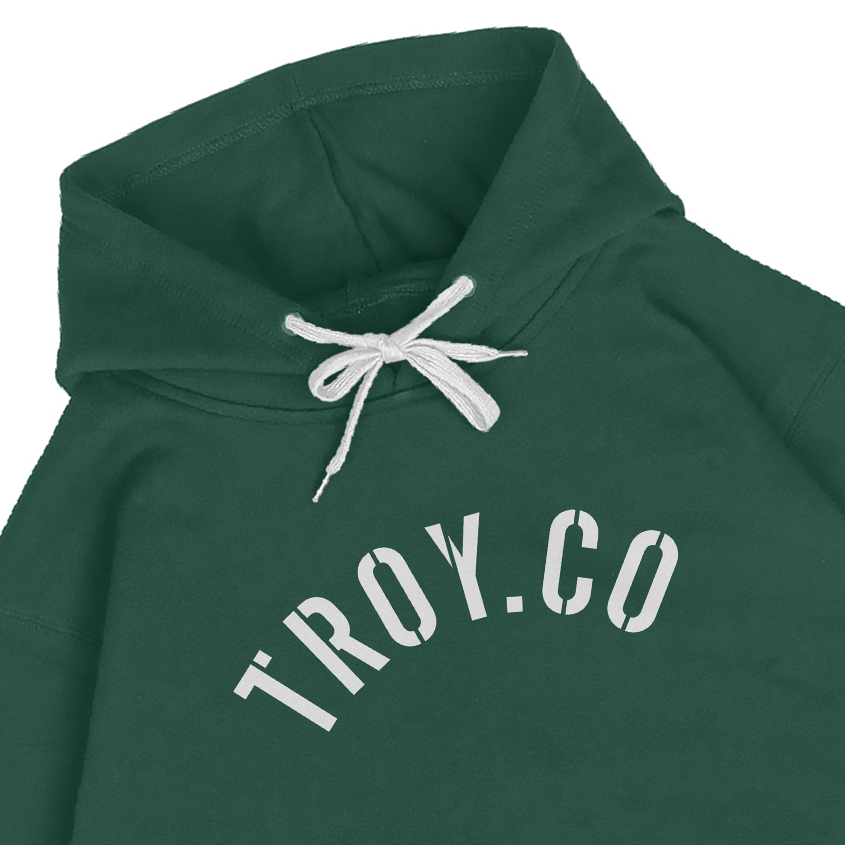 Troy Company Hoodie Forest Green Old School - Hoodie Pria Hijau KH 2714