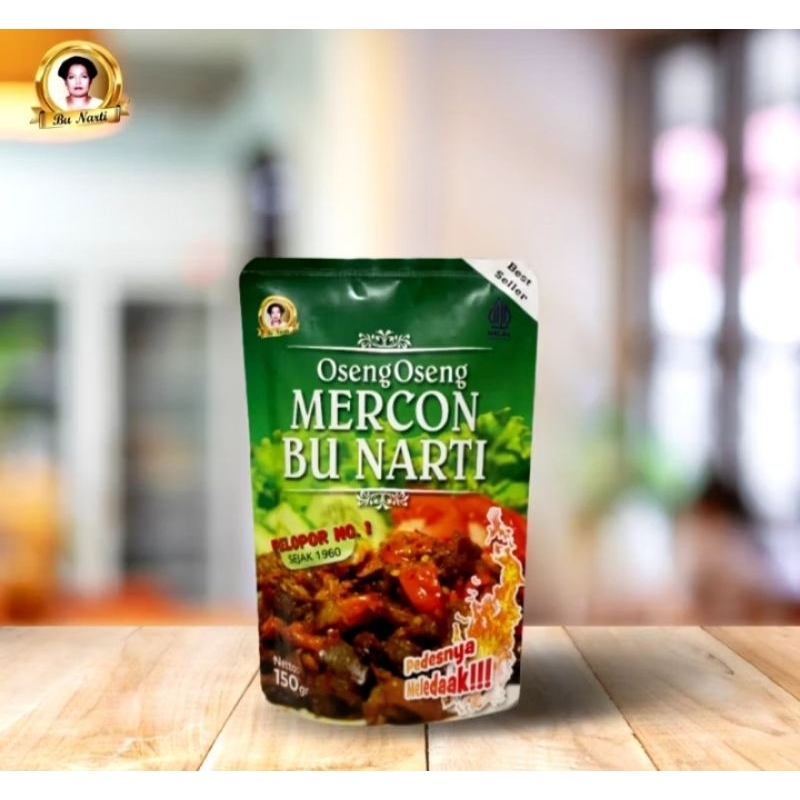 

OSENG DAGING MERCON BU NARTI KEMASAN POUCH 150 GRAM