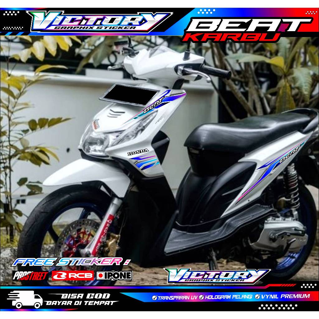 STRIPING VARIASI HONDA BEAT KARBU / STICKER LIST VARIASI MOTOR BEAT KARBU