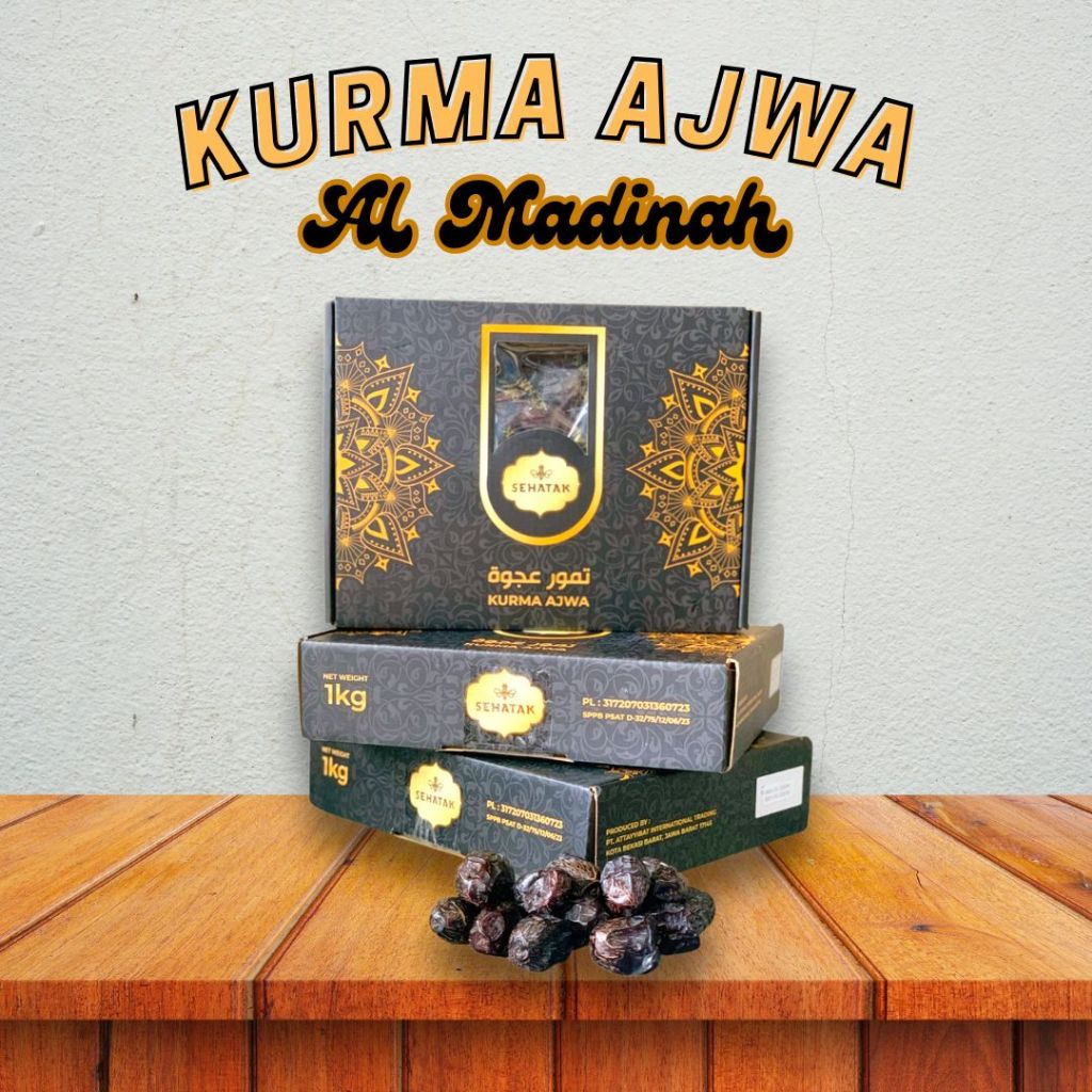 

KURMA AJWA PREMIUM 1KG AL MADINAH SEHATAK ASLI