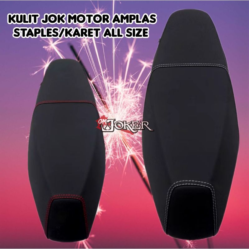 KULIT JOK MOTOR CUSTEM MODEL AMPLAS ORIGINAL BISA PASANG SENDIRI/KARET/STAPLES