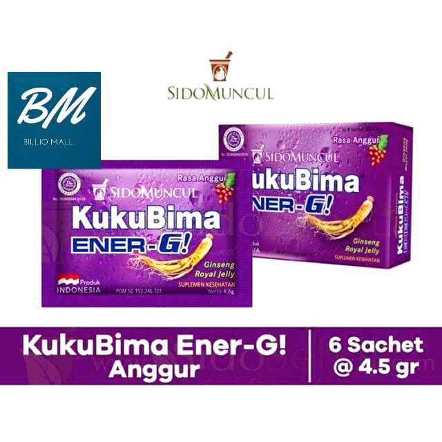 

Kuku Bima anggur 1 Box (isi 6 Sachet)