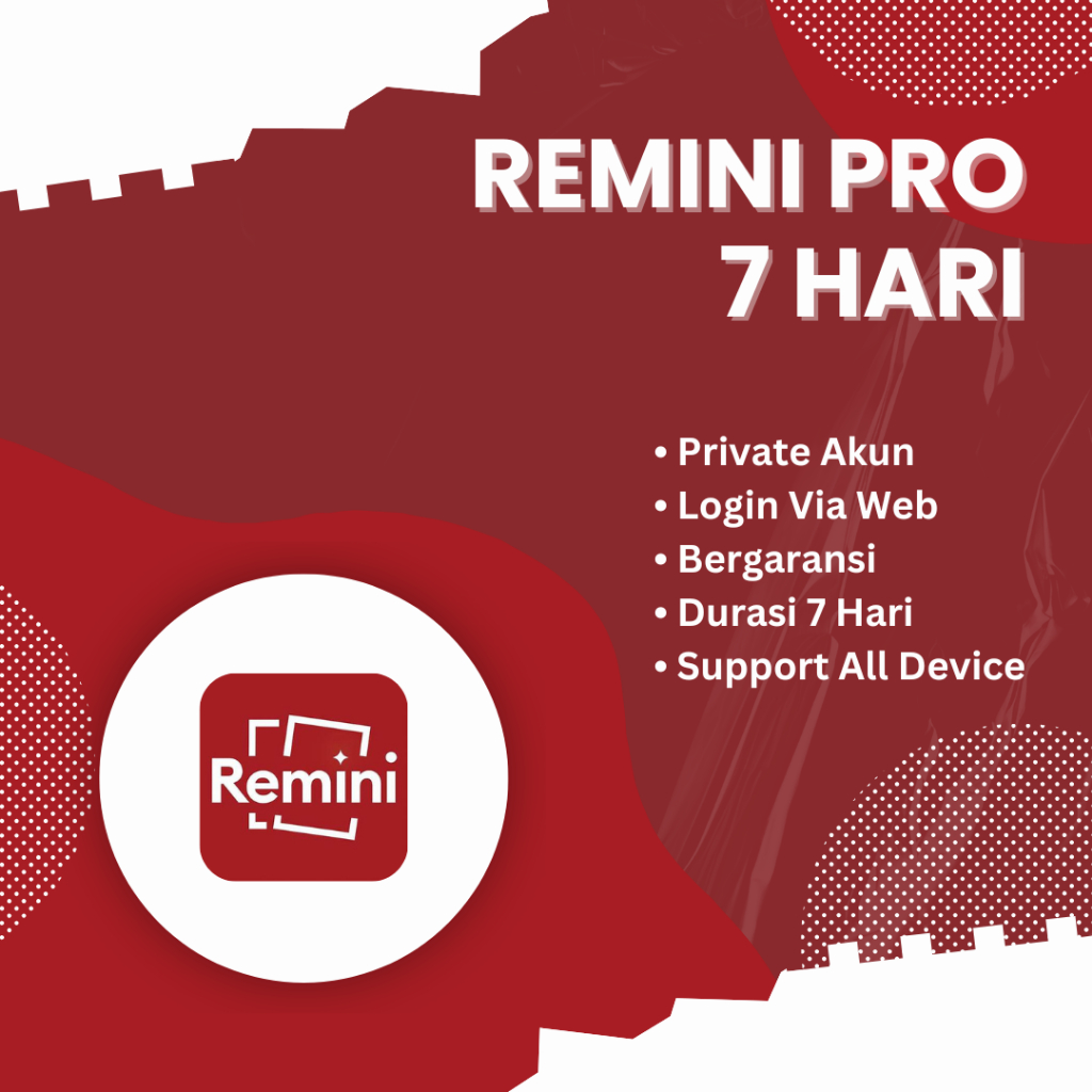 REMINI PRO 1 MINGGU PRIVATE VIA WEB
