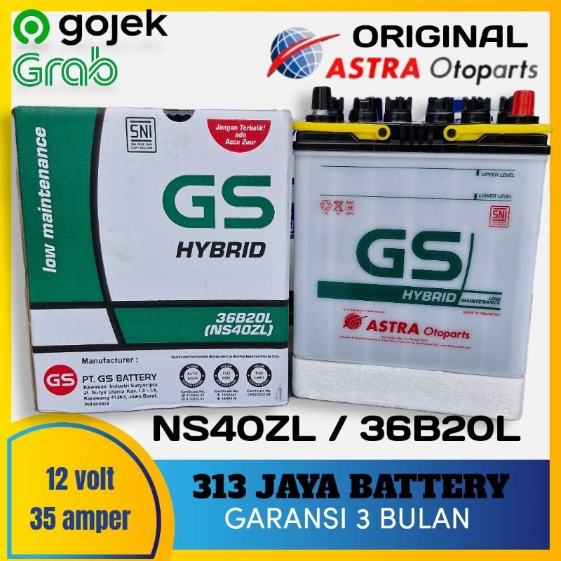 AKI BASAH HYBRID GS ASTRA OTOPARTS 36B20L / NS40ZL HONDA Brio , City ,  All New Freed , Jazz , All N