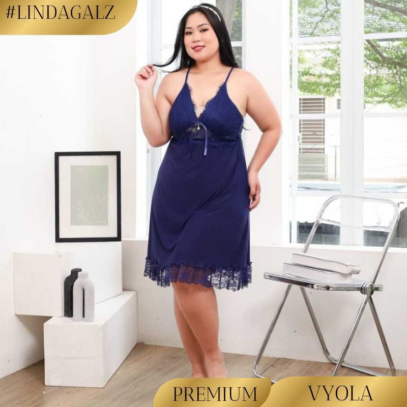 LindaGalz VYOLA Sexy Lingerie Jumbo Big Size Baju Tidur Sexy 98009 Baju Haram Wanita Lingerie Wanita