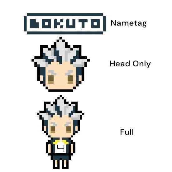 Gantungan Kunci Haikyuu Bokuto Kotaro Cross Stitch