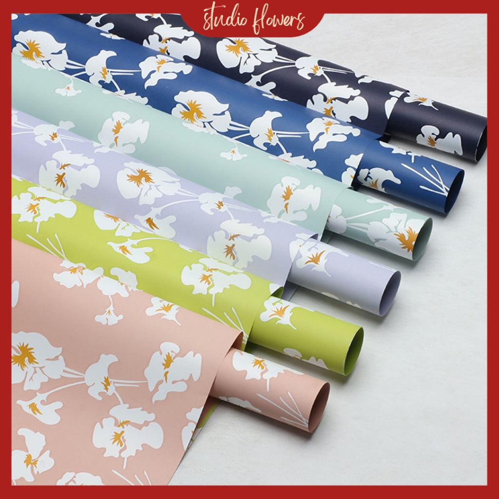 

(20 LEMBAR) Flower Wrapping Motif Daisy Flower Bunga Kertas Buket Bunga Flower Paper Cellophane KB6163