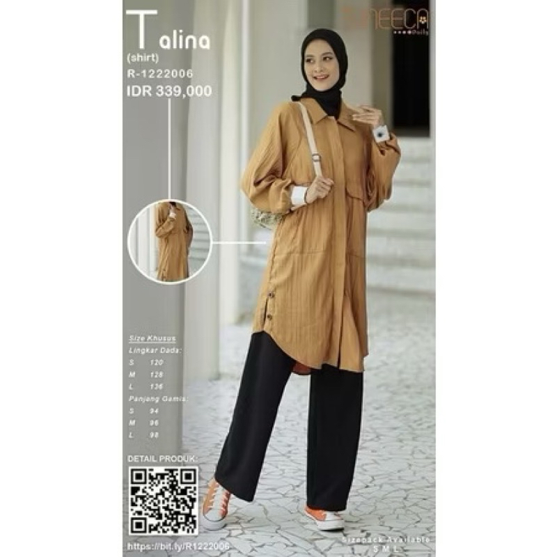 TUNEECA TALINA SHIRT - TUNEECA DAILY 2 PART 1 AT-1222 R-1222 TUNIK SHIR