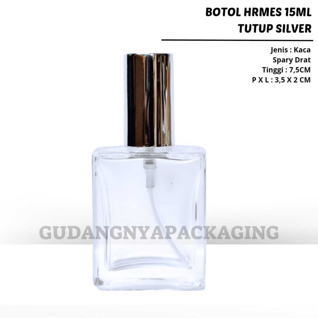 Botol Parfum Hrmes 15ML - Botol Parfum hermes Spray Drat - Botol Parfum Kosong 15ML