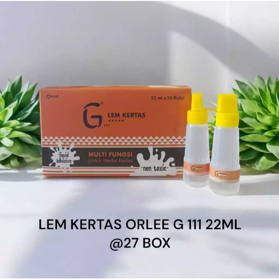 

Lem Kertas Orlee / Lem Kertas berbentuk Cair merk Orlee G 111 22mL (1 PCS)