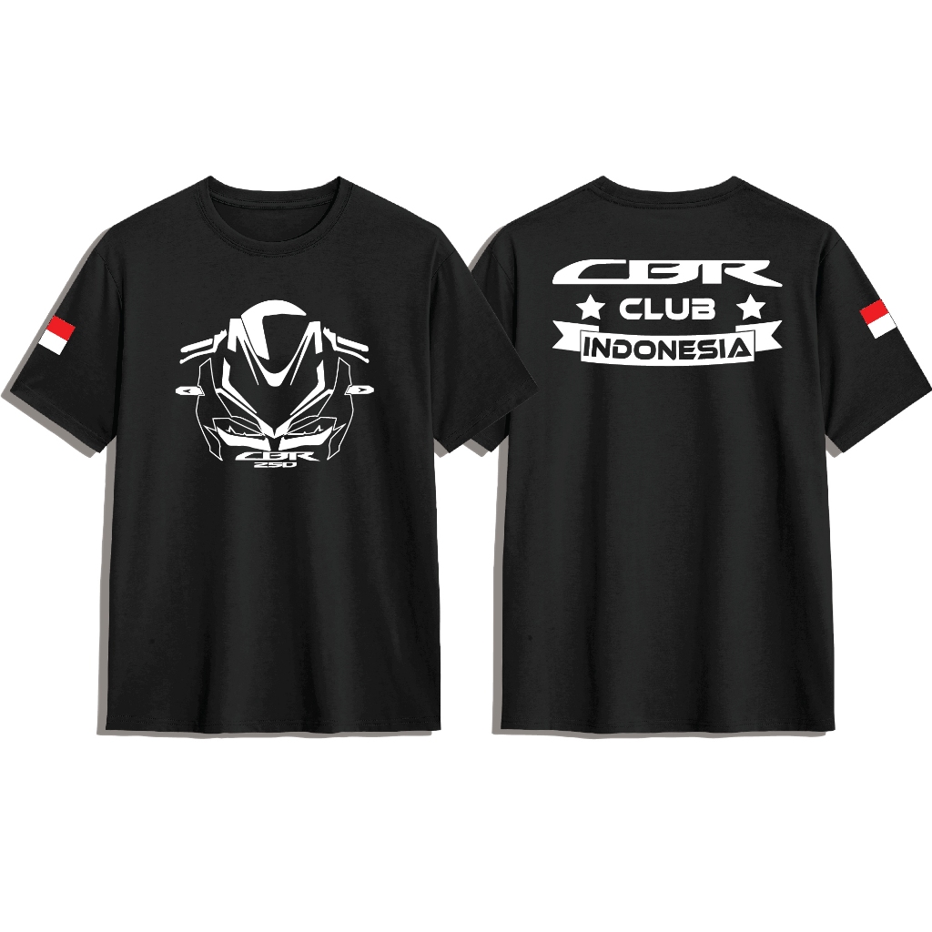 KAOS CBR250 CLUB DAN RIDER LENGAN PENDEK//KAOS MOTOR//OTOMOTIF