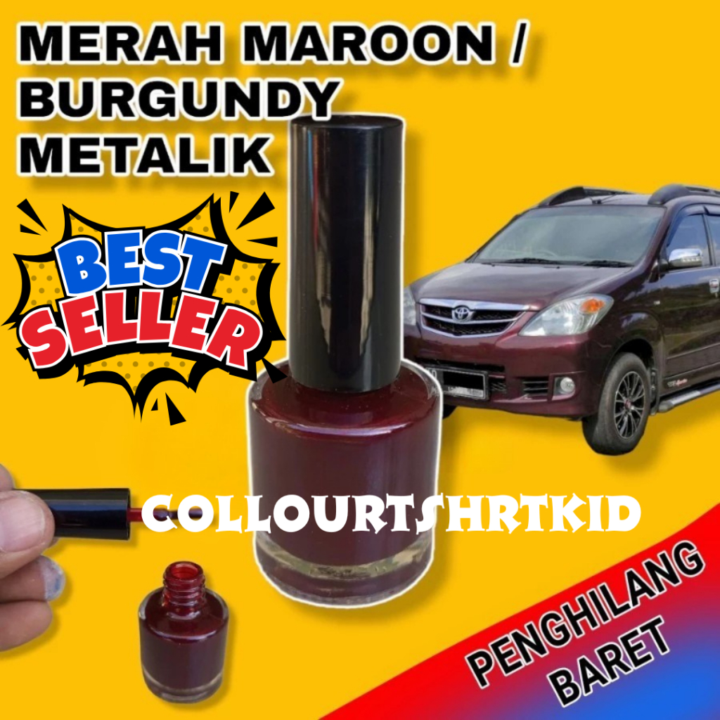 Cat Merah Tua Metalik Red Maroon Burgundy Pengilang Baret Lecet Mobil