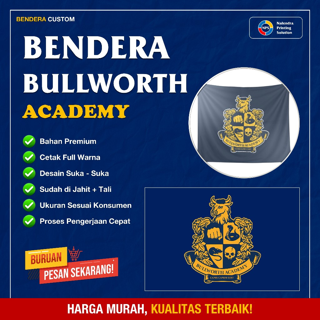 Bendera Bullworth Academy/Custom Bendera