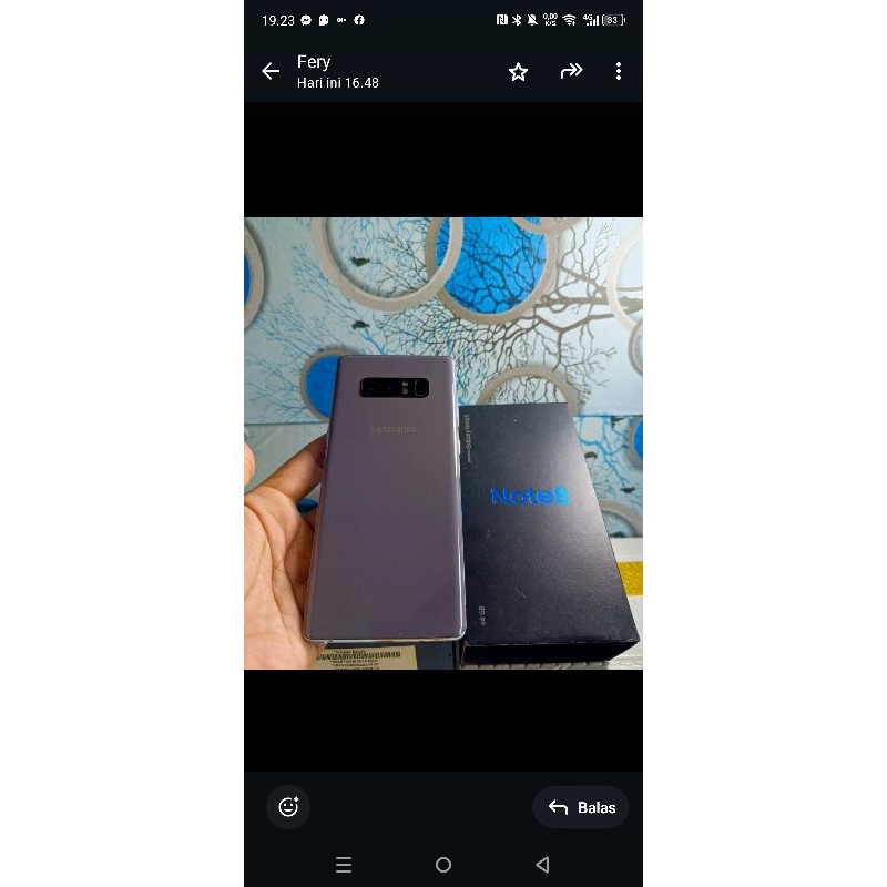 JUAL HP SAMSUNG NOTE 8 RAM 6/64GB ORIGINAL SEIN MULUS NOMINUS FULLSHET