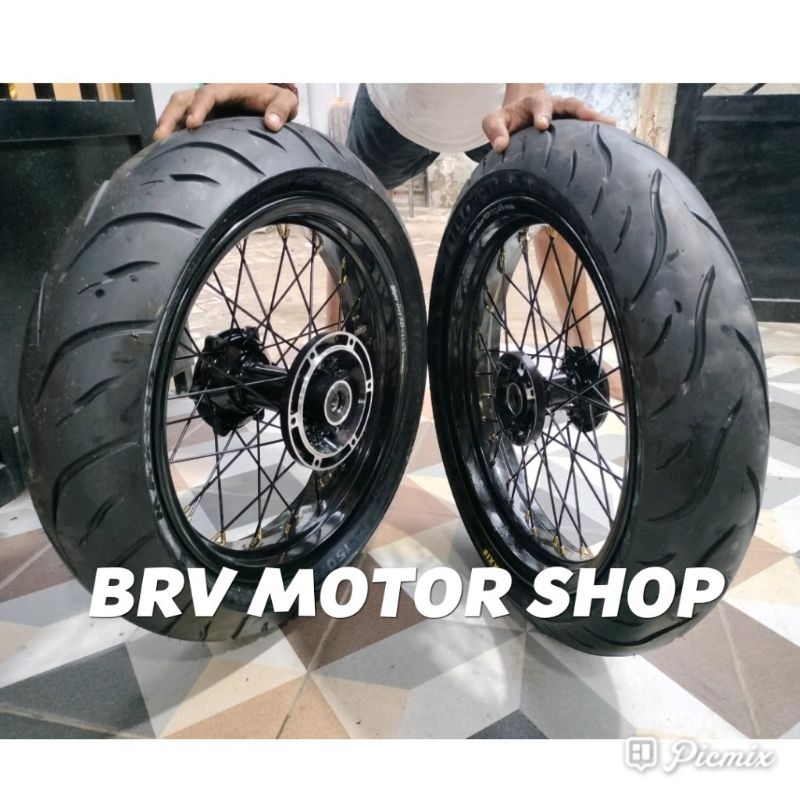 Wheelset Velg Wr 155 - Velg Sumo Yamaha Wr Tromol Original buat wr 300-350-17.