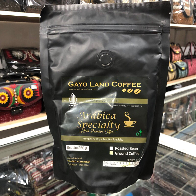 

Kopi Arabika Specialty Gayo Land 250gr / Oleh-oleh Khas Aceh