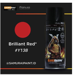 Samurai Paint Brilliant Red Yamaha #Y138 Cat Aerosol Kualitas Kompresor merah candy red candy