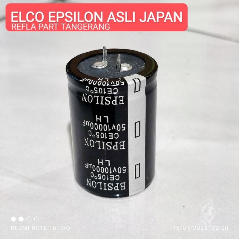 KAPASITOR ELCO 50V 10000UF EPSILON ASLI