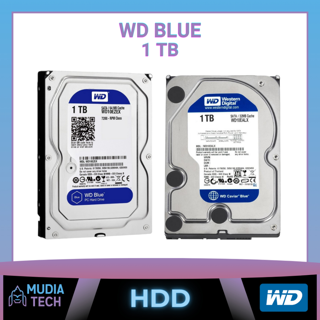 HARD DISK INTERNAL WD BLUE 1TB | Desktop Internal Hard Disk 3.5 Inch, 7200 RPM, Reliable Storage