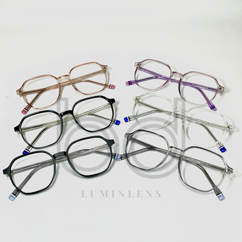 Luminlens Kacamata Kotak Premium Cewe Cowo Unisex Wanita Pria 8313 Lensa Antiradiasi Blueray Photocr