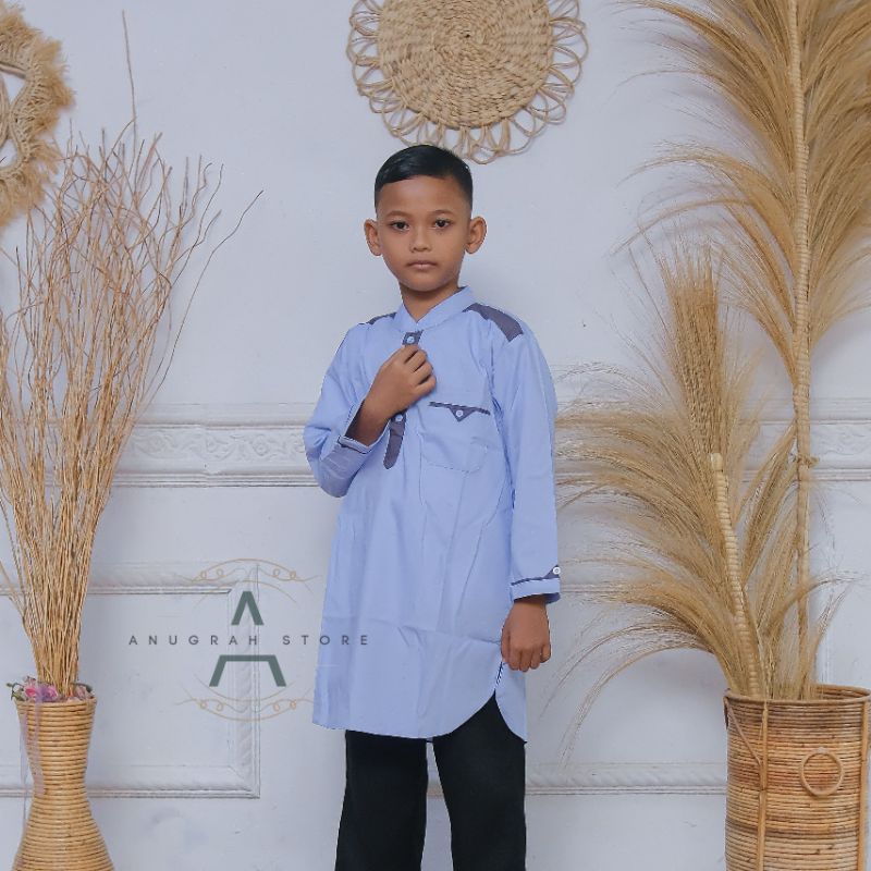 KOKO AR RAYYAN MOTIF KOMBINASI ANAK LAKI-LAKI LENGAN PANJANG