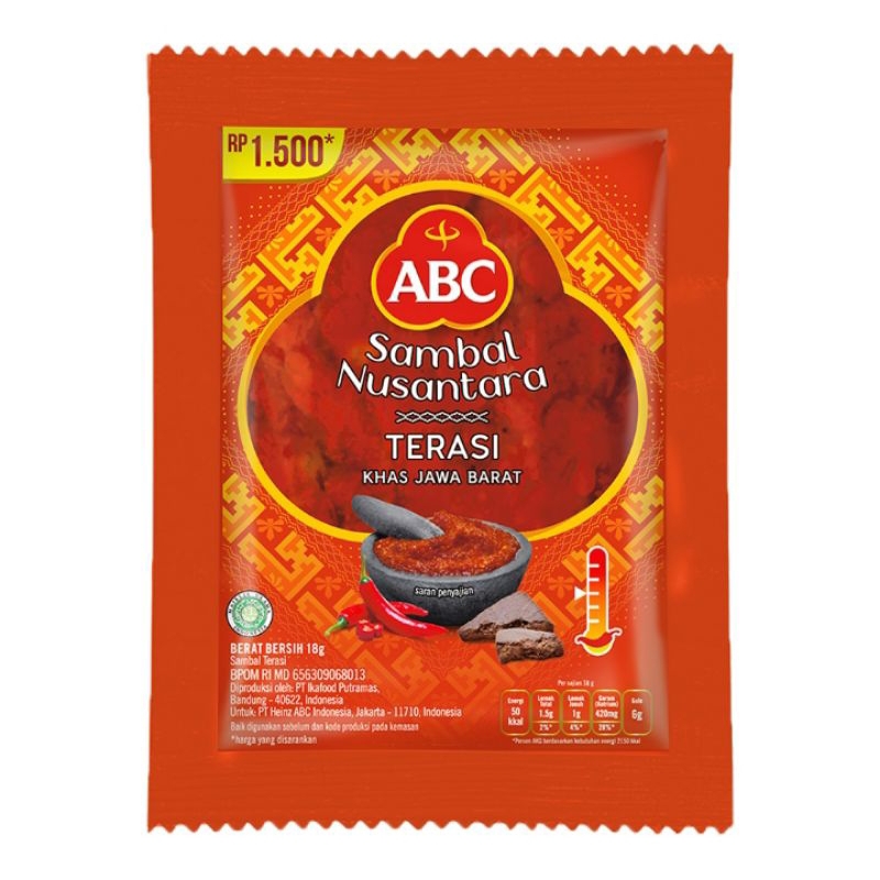 

ABC sambal terasi 10 x 18 g